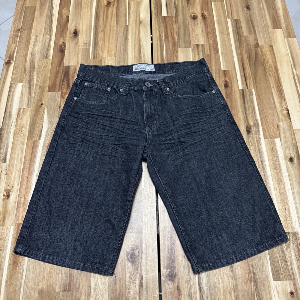 Ecko Unltd Denim Shorts Mens 32 Dark Wash Relaxed Fit Baggy Hip Hop Street Y2K